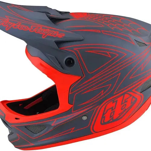 D3 Fiberlite Helmet SPIDERSTRIPE GRAY/RED SIZE X-LARGE
