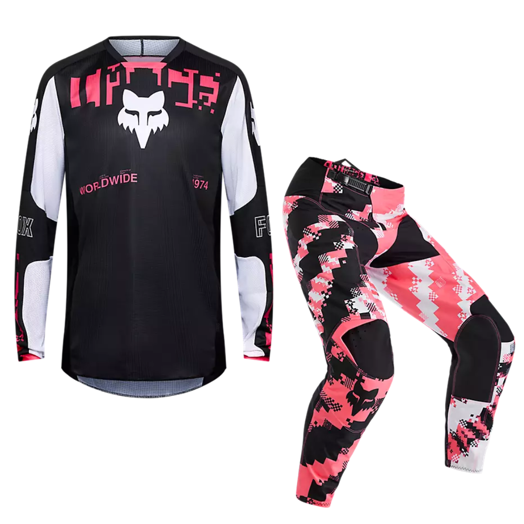 Fox Racing 180 Digi Image Black/Pink Jersey + Pant Set