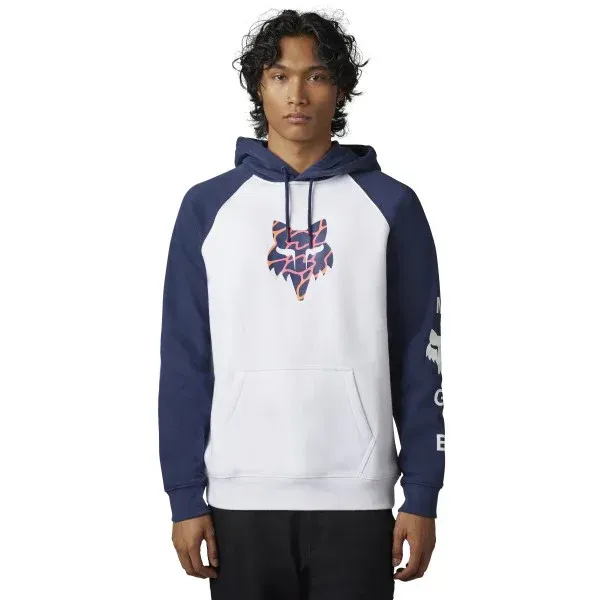 FOX RACING RYVR RAGLAN HOODIE WHITE - 30577-008-