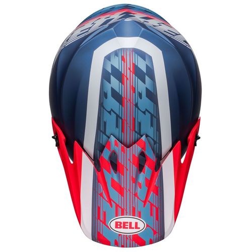 Bell MX-9 MIPS Helmet - Offset Matte Metallic Blue/White - Adult XL - 7136339