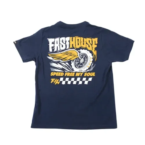 Fasthouse High Roller Tee - Youth - Midnight Navy - YMD