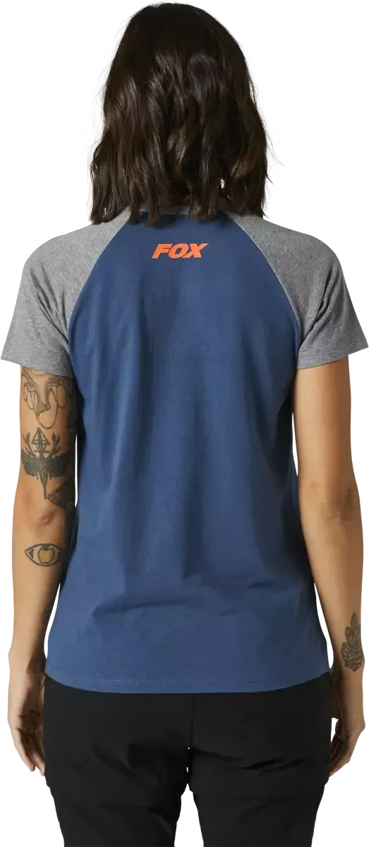 FOX RACING KARRERA SS REGLAN TEE DARK INDIGO SIZE SMALL - 29138-203-S