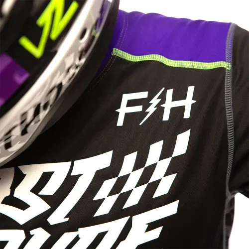 Fasthouse Grindhouse Rufio Jersey - Black/Purple - Medium