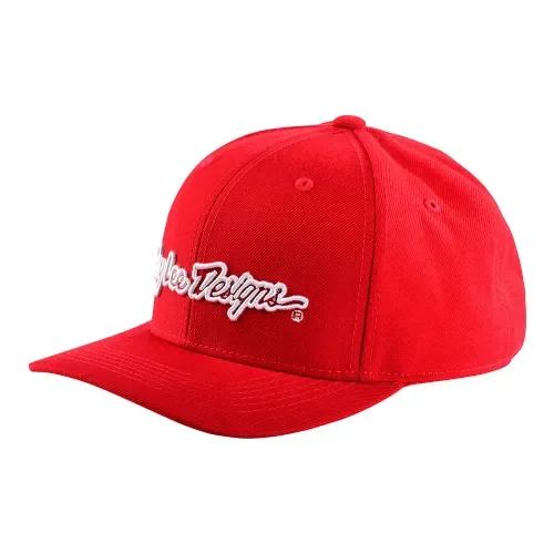 Troy Lee Designs Snapback Hat Signature (Red/White) 766565020