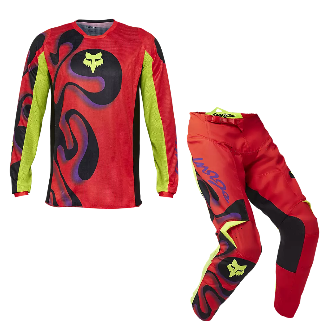 Fox Racing 180 Emotion Jersey + Pant Set [Flo Red]