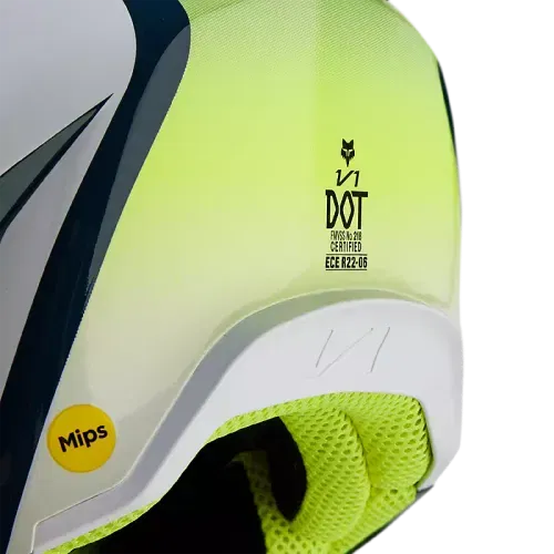 FOX RACING YOUTH V1 FLORA HELMET [DARK INDIGO BLUE]