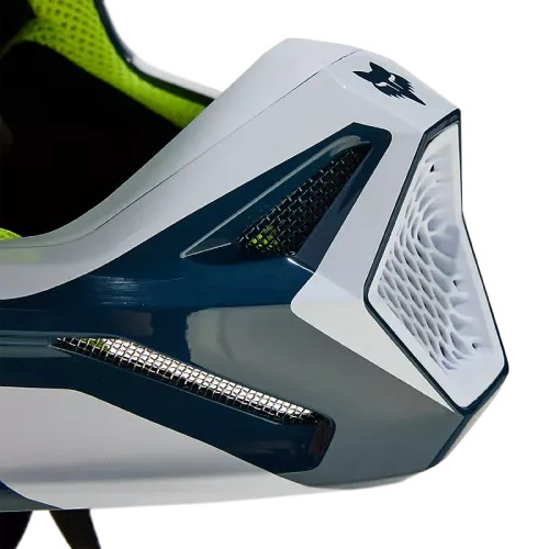 FOX RACING YOUTH V1 FLORA HELMET [DARK INDIGO BLUE]
