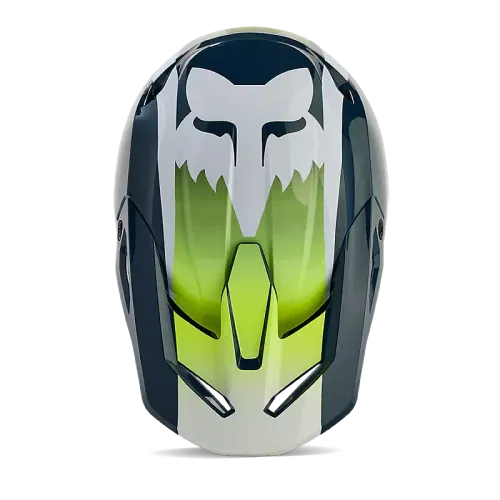 FOX RACING YOUTH V1 FLORA HELMET [DARK INDIGO BLUE]