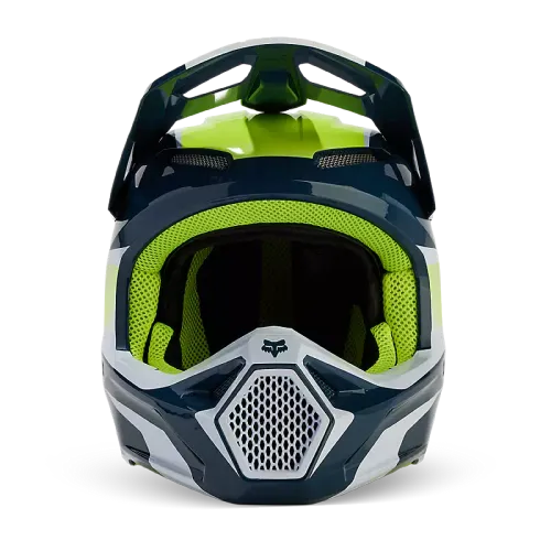 FOX RACING YOUTH V1 FLORA HELMET [DARK INDIGO BLUE]