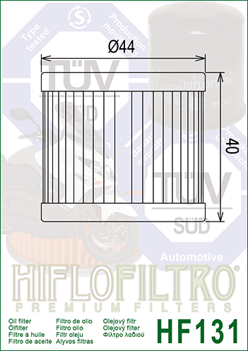 HIFLOFILTRO OIL FILTER HF131 -  SUZUKI MODELS - 140131