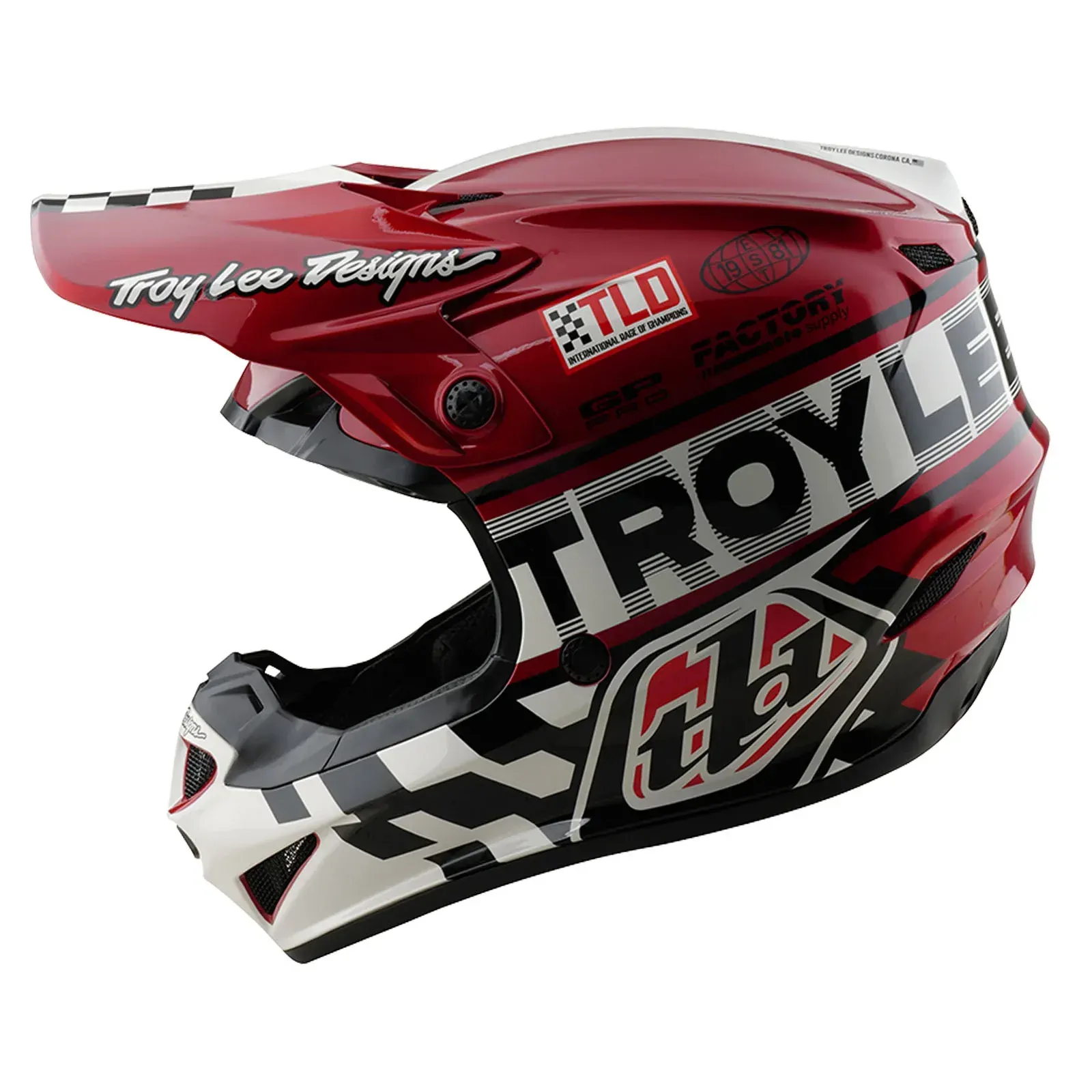 Troy Lee Designs GP Pro Helmet Fifty-50 (White/Red)