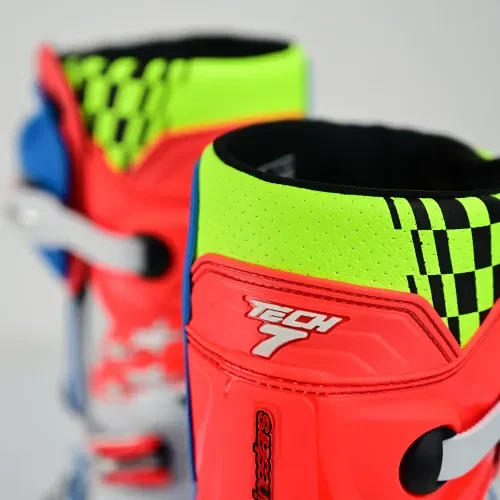 TLD ALPINESTARS TECH 7 MX BOOT (SOLID ROCKET RED/WHITE/BLUE)