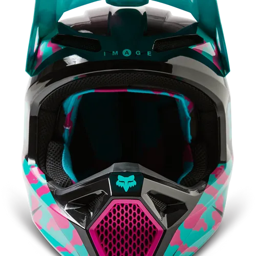 FOX RACING YOUTH V1 NUKLR HELMET DOT/ECE [TEAL]