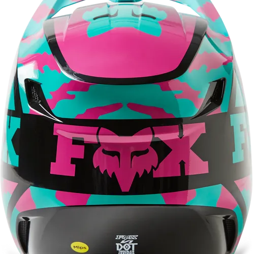 FOX RACING YOUTH V1 NUKLR HELMET DOT/ECE [TEAL]