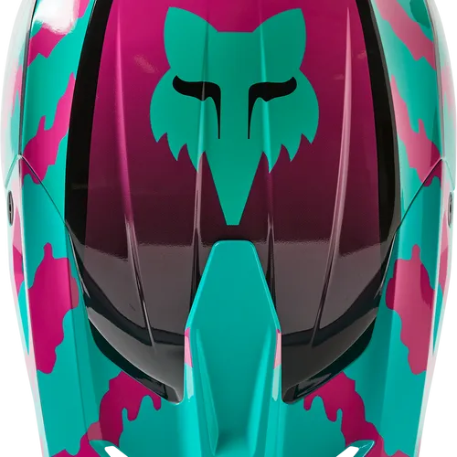 FOX RACING YOUTH V1 NUKLR HELMET DOT/ECE [TEAL]