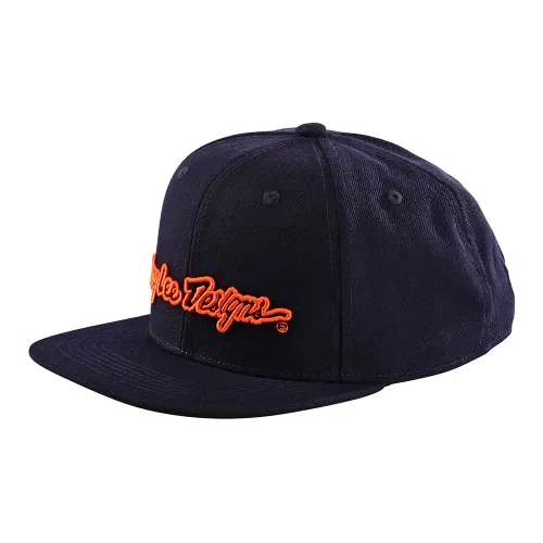 Troy Lee Designs Snapback Hat Signature (Navy/Orange) 750565010