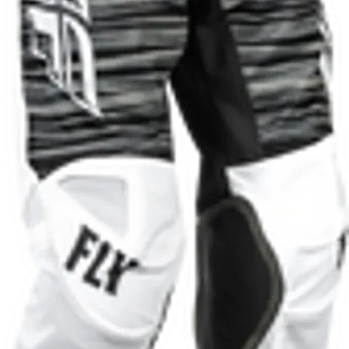 FLY RACING YOUTH KINETIC MESH PANTS BLACK/WHITE/GREY YOUTH SIZES