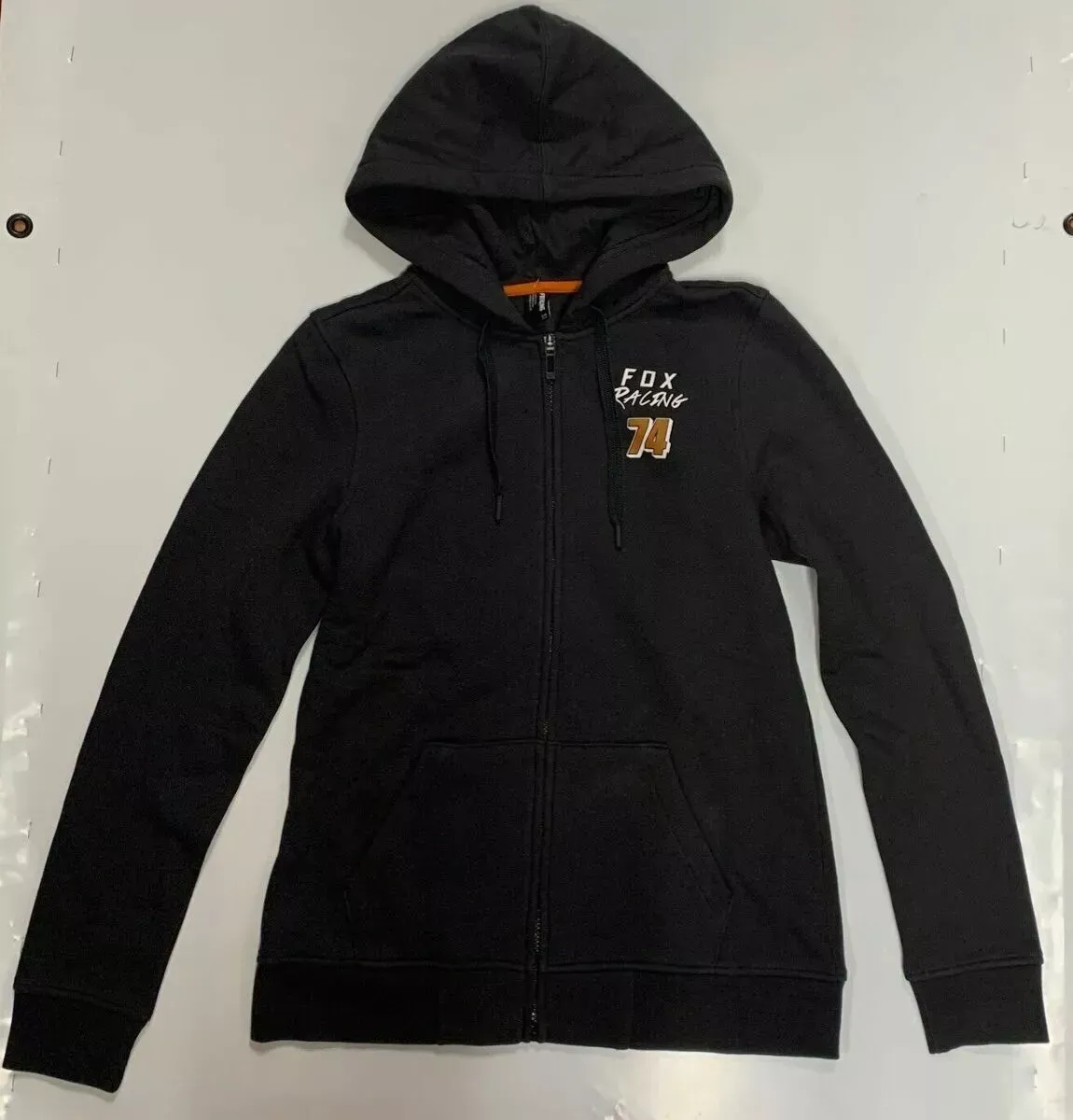 Fox Racing Sponsored Zip Fleece Hoodie - Vintage Black - Small