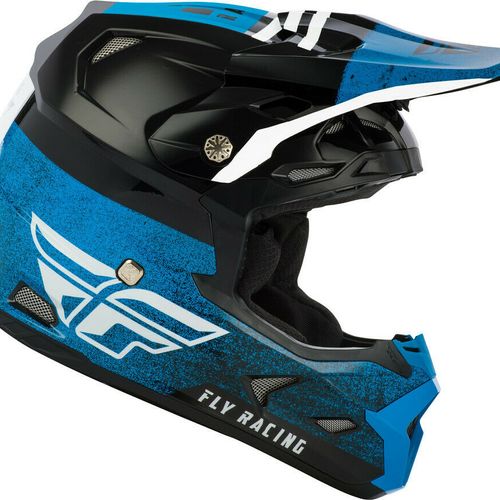 FLY RACING TOXIN EMBARGO HELMET - BLACK/BLUE - Youth Small 73-8533YS