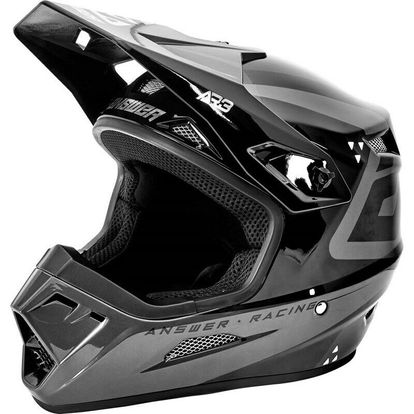ANSWER RACING AR3 VORTEX HELMET- BLACK/GRAVEL