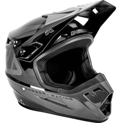 ANSWER RACING AR3 VORTEX HELMET- BLACK/GRAVEL