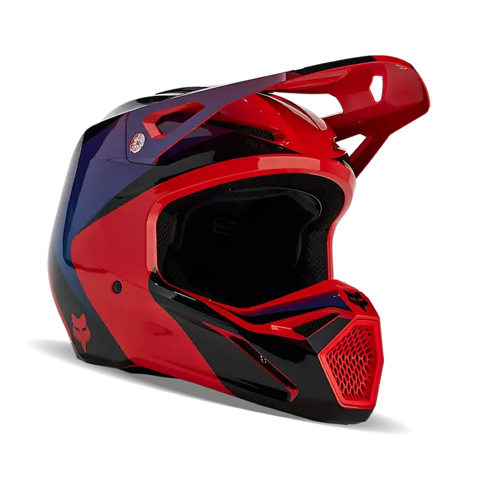 FOX RACING V1 STREAK HELMET FLUORESCENT RED