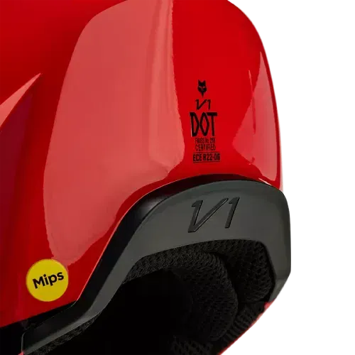 FOX RACING V1 STREAK HELMET [FLUORESCENT RED]