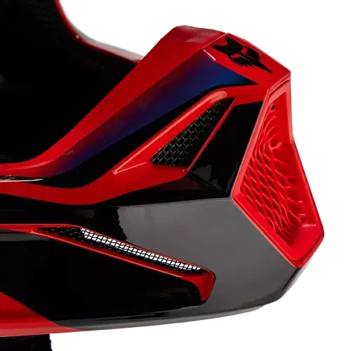 FOX RACING V1 STREAK HELMET [FLUORESCENT RED]