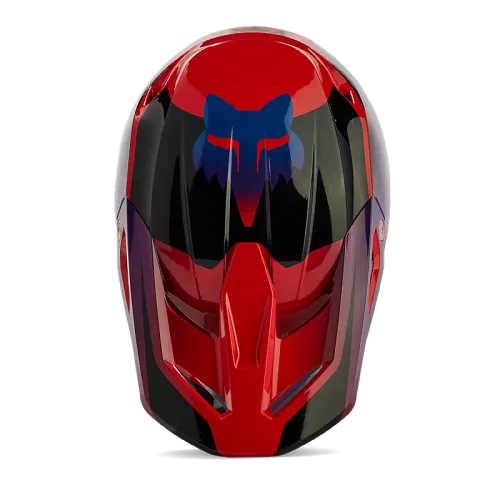 FOX RACING V1 STREAK HELMET [FLUORESCENT RED]