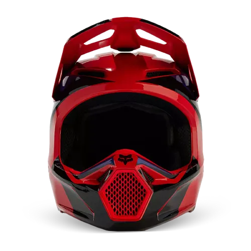 FOX RACING V1 STREAK HELMET [FLUORESCENT RED]