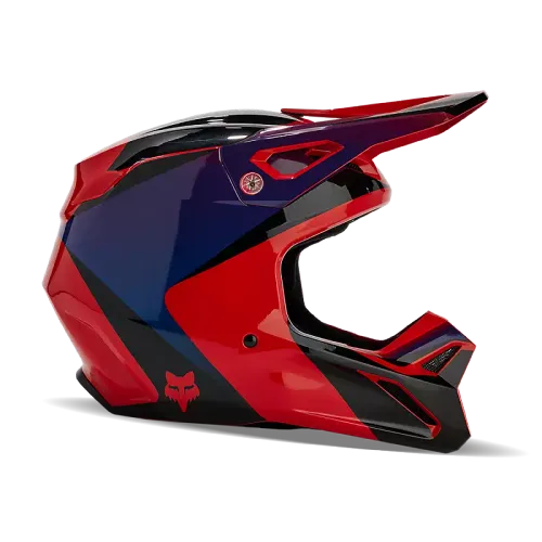 FOX RACING V1 STREAK HELMET [FLUORESCENT RED]