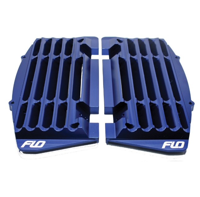 FLO MOTORSPORTS HIGH FLOW RADIATOR BRACES BLUE - KTM/HUS/GAS -  122-8073