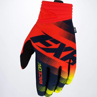 FXR RACING PRIME MX GLOVE (MIDNIGHT/HI-VIS/NUKE RED)