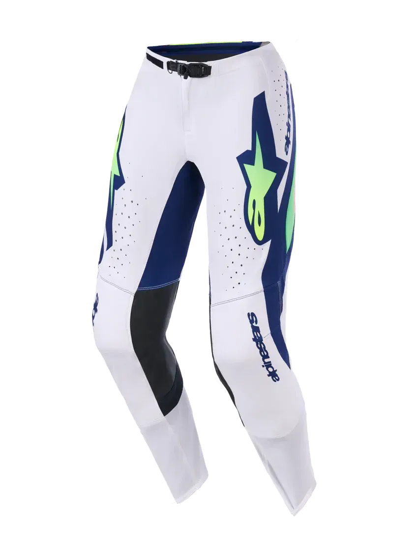 2026 Alpinestars Supertech Vista Pants - Light Gray/Yellow Fluo/Blue