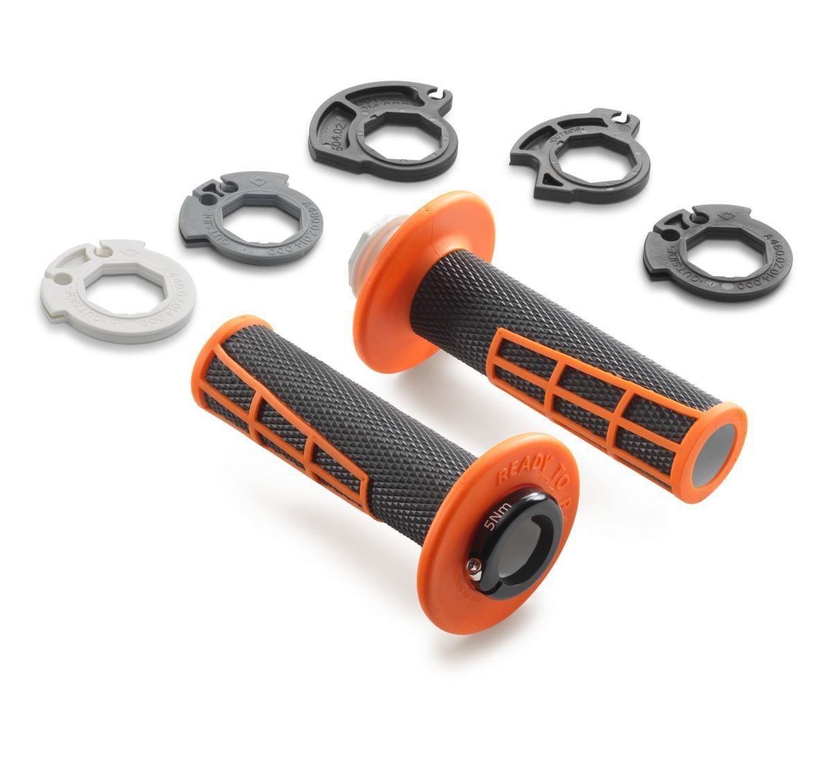 KTM OPEN END LOCK-ON GRIP SET ORANGE/BLACK - 2023-2025 MODELS - A46002921500EB
