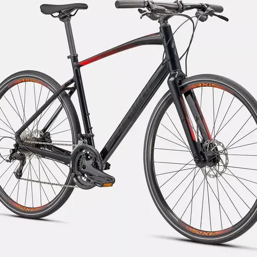 Specialized Bikes - SIRRUS 3.0, Medium, GLOSS CAST BLACK / ROCKET RED / SATIN BL