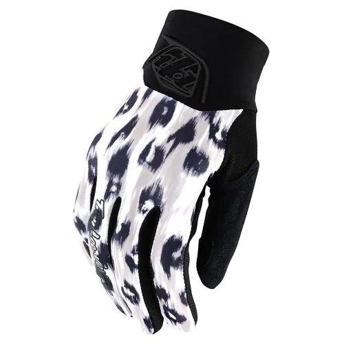 Troy Lee Designs Womens Luxe Glove - Wild Cat White - 44153300