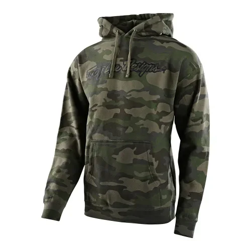 Troy Lee Designs Pullover Hoodie Signature (Camo Army Green)