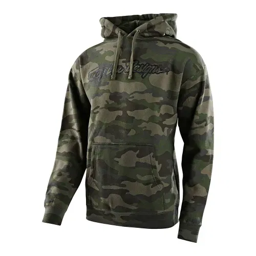 Troy Lee Designs Pullover Hoodie Signature (Camo Army Green) 2X-LARGE 731565026