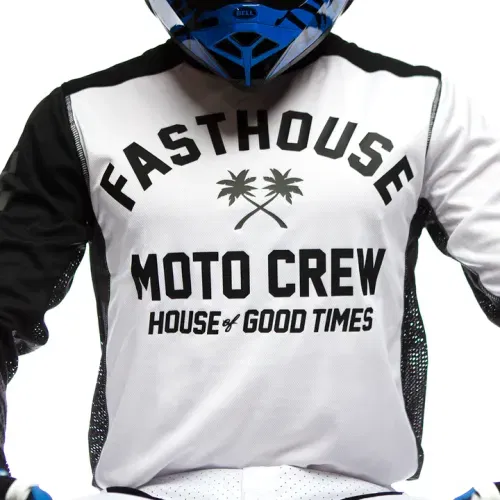 Fasthouse Grindhouse Haven Youth Jersey - White/Black - Youth Medium