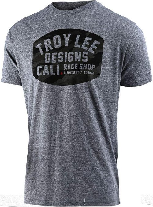 Troy Lee Designs Men's Blockworks Camo Shirt (Vintage Gray Snow)