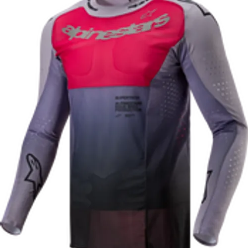 ALPINESTARS SUPERTECH DADE JERSEY - IRON/RED BERRY - MEDIUM