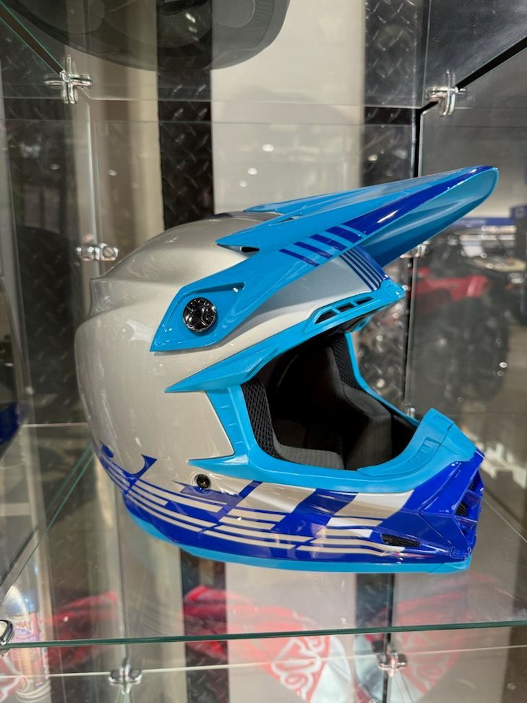 BELL MOTO-9 MIPS LOUVER GREY/BLUE HELMET - SIZE MEDIUM