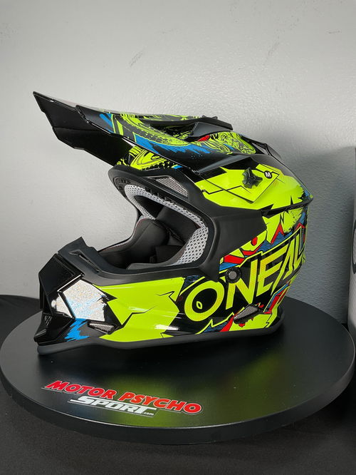O'Neal 2 SRS Youth Villain Helmet Neon Yellow - Size M - Used Like New