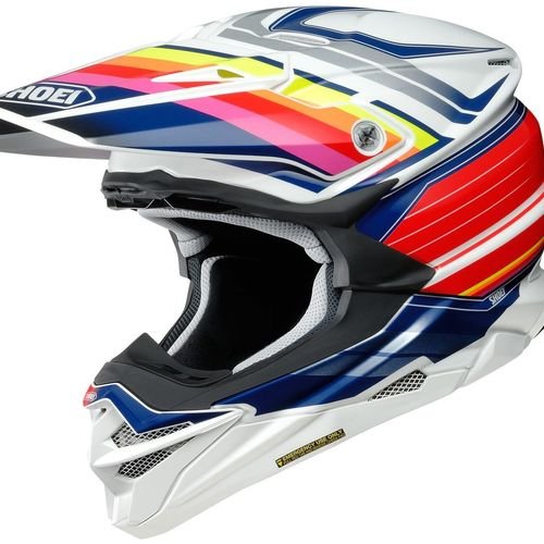 Shoei VFX-EVO Pinnacle Helmets - TC-1 Red/Dark Blue/White