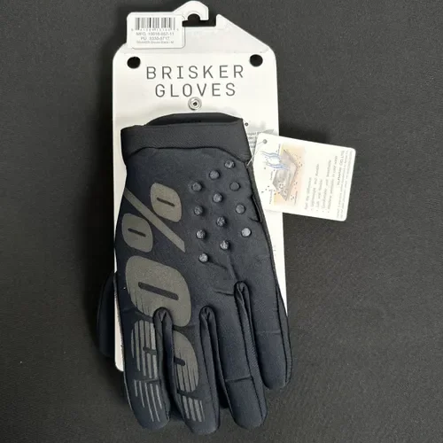100 Percent Brisker Gloves Black Size Medium