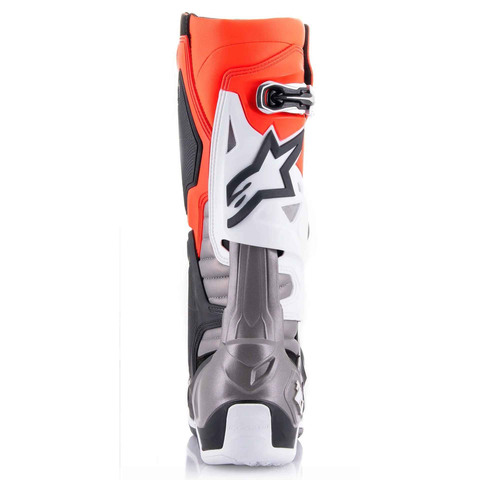 Alpinestars Tech 10 Boots - Black/Red Fluo/Orange Fluo/White