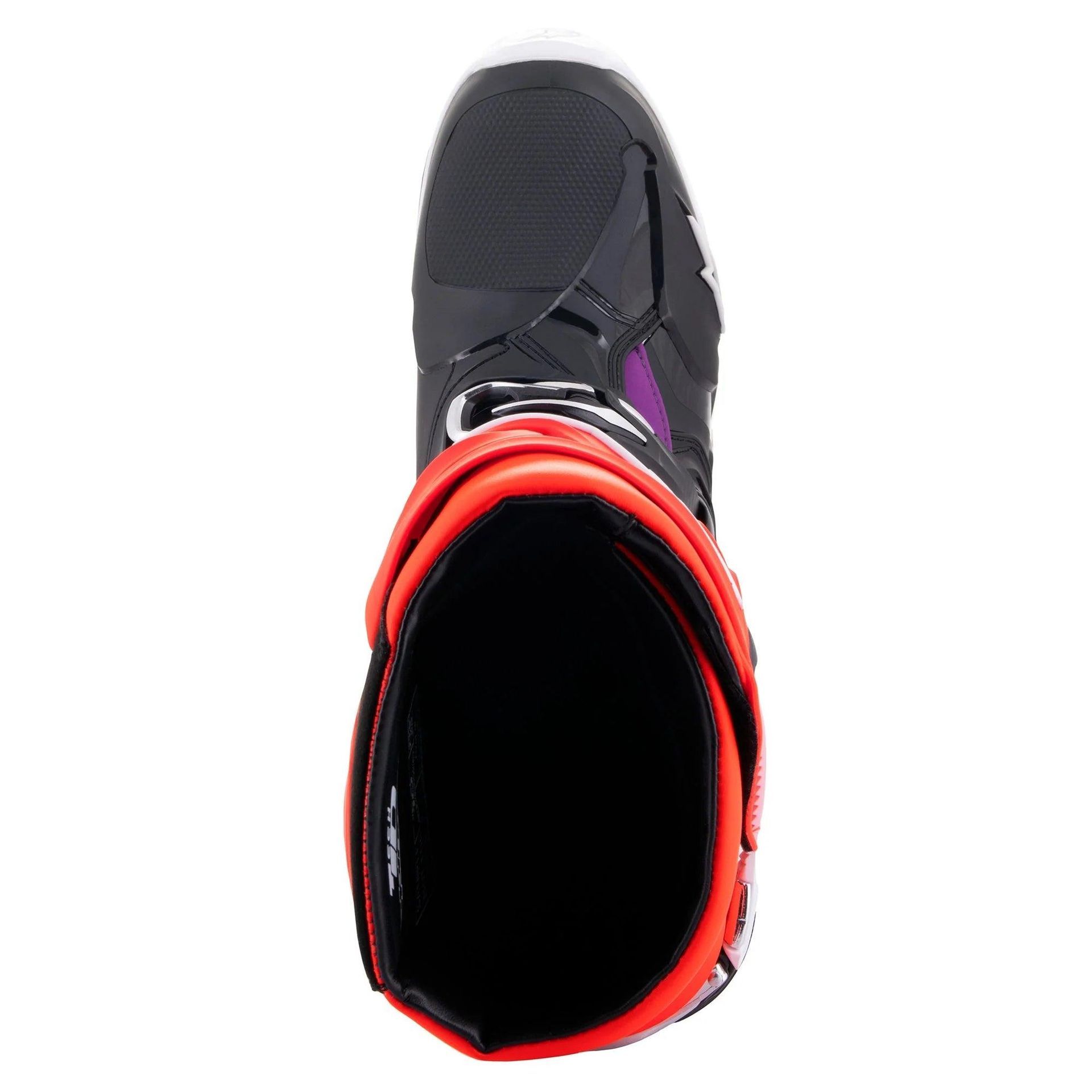 Alpinestars Tech 10 Boots - Black/Red Fluo/Orange Fluo/White