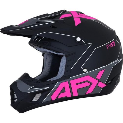 AFX FX-17 Aced Helmet - Matte Black/Pink