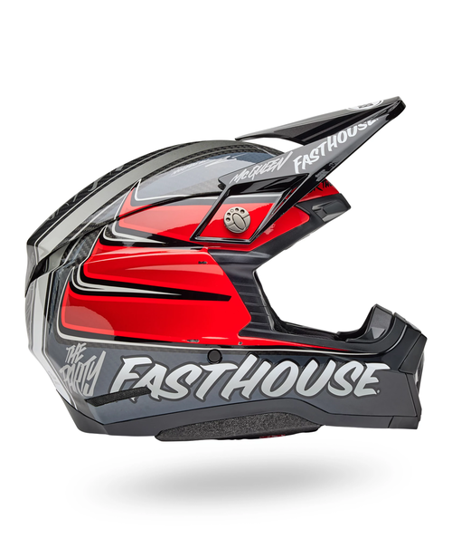 Bell Moto-10 Spherical Helmet - Fasthouse DID 25 Gloss Gray/Red